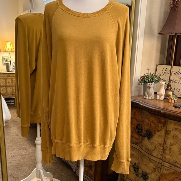 aerie Sweaters - Aerie Mustard Oversized Crew Neck Sweatshirt
